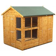 Power 8x6 Apex Combined Potting Shed with 4ft Storage Section